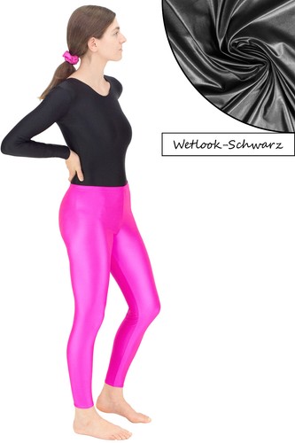 Damen wetlook leggings stretch - wetlook,