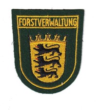 BRD Forst Baden - Württemberg Forstverwaltung  Ärmelemblem gelb  gestickt Unifor