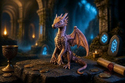 Gothic fantasy drachen figur - fantasy,