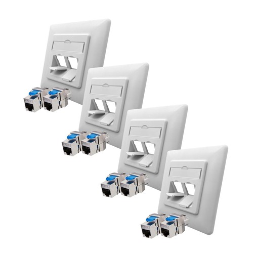 Cat8 netzwerkdose 2 port - 4x, cat8.1