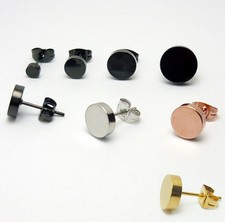 1 Paar Ohrstecker Ohrring Edelstahl Fakeplugs Fake Plug Herren Männer Schmuck