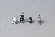  4 Katzen Reifenvieh Reifentier Holztier Holztiere Bauernhof Tiere NEU 76-112