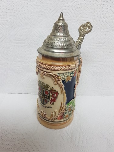Steinkrug mit zinndeckel - mit,
