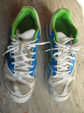 Adidas Adituff Jungen Hallenturnschuhe 40 2/3 weiß blau grün Sohleninnenlänge 26