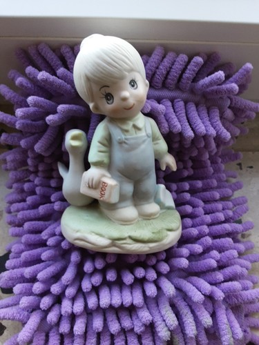 Keramik figur junge mit - figur, gans