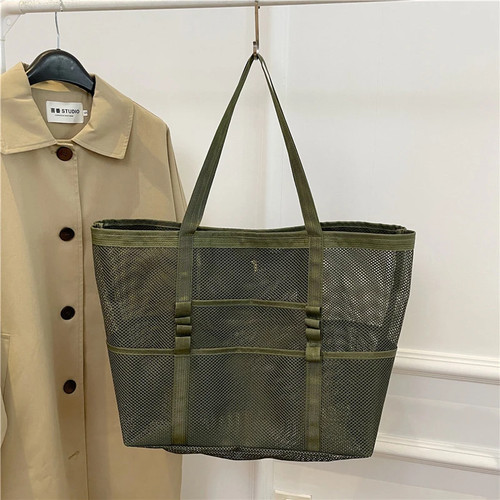 Tragbare netz strandtasche - tragbare,
