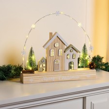 LED Weihnachtsstadt mit Gravur