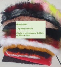 1 kg Webpelz Kunstfell Reste