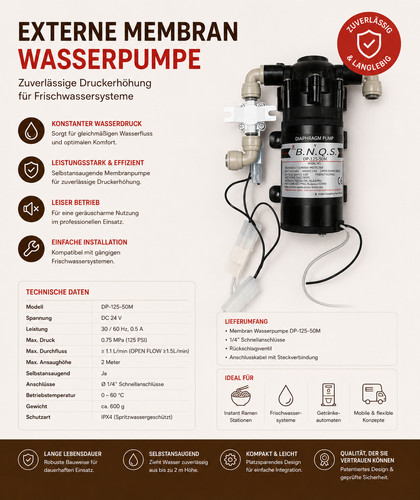 Membran wasserpumpe 125 50m - membran, dp-125-50m