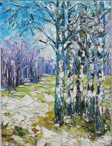 Abstrakt winter landschaft - abstrakt,