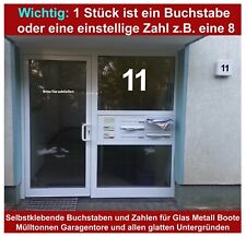 Hausnummer Aufkleber Sticker selbstklebend von 3 bis zu 30 cm Zahl Buchstabe