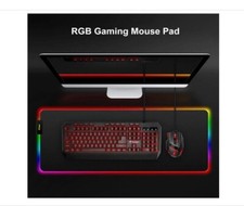 HCMAN RGB Mouse pad Schwarz Matt 800 x 300 x 4mm Non slip rubber 