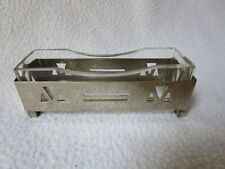 Art Deco sehr schöner alter Zahnstocher Spender Metall mit Glaseinsatz