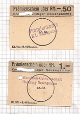 KL Neuengamme 0,50 + 1 RM Prämienschein