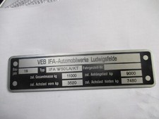 Nameplate plate sign - nameplate, ifa