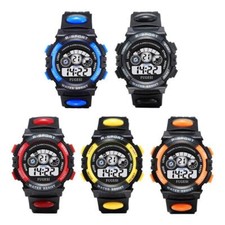 Wasserdicht Kinder Uhr Jungen Mädchen LED Digital Uhren Gummi Silikon Sport ◇