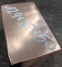 134x80x50 mm 99 % Kupfer Block