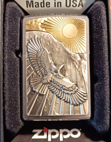 Zippo eagle sun - eagle, 3d