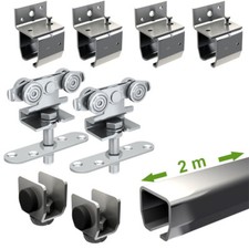 Laufschiene, Schiebetürbeschlag für Innen und Außen - 2,00m für Wand