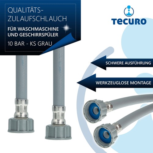 Tecuro zulaufschlauch gerade - zulaufschlauch,,