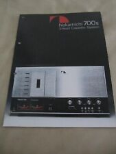 Nakamichi  700 II  Prospekt  14 Seiten ( englisch )