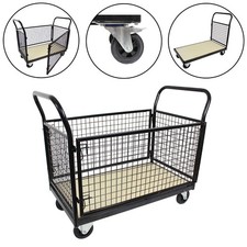 Gitterwagen Plattformwagen Transportwagen 500 kg Magazinwagen Feststellbremse