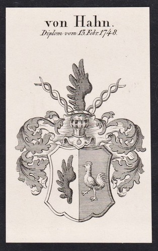 Hahn wappen coat - of, arms