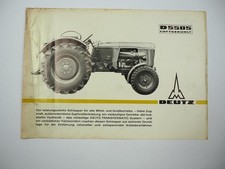 Deutz D 5505 UF UFS Traktor Schlepper Prospekt 1965  techn Daten Sonderzubehör