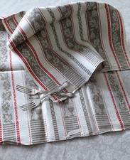 Echt altes Geschirrtuch Tischläufer Weinreben Aussteuertruhe neu