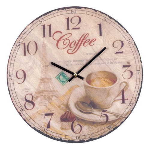 Wanduhr holz 30cm - 30cm, rund