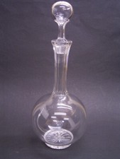 GLAS KARAFFE: GESCHLIFFEN:HOHLGLAS STÖPSEL/VERSCHLUSS: HISTORISMUS vor 1900 (98)