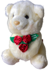 Rosebud Jr. Russ Berrie Plüsch Teddy Rosen Geschenk Liebe 16cm Kuscheltier rar