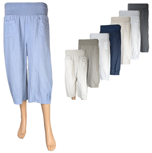 100 leinen kurze - 100%, damenhose