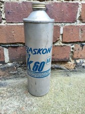 alte VEB Flasche Aluminium Alu DDR KFZ Werbung DDR Oldtimer Elaskon K60 leer