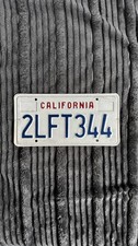 Vintage California License Plate with USA PLATE