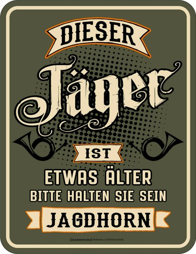 Lustige jäger schilder - lustige,