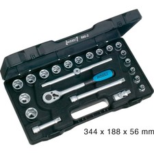 Hazet Steckschlüsselsatz Set Werkzeug metrisch 3/8 Zoll Chrom Vanadium 22teilig