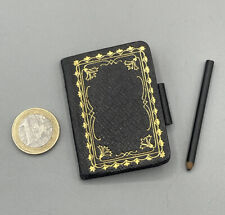 Portemonnaie Taschen Notizbuch Kalender mit Bleistift Leder Antik Alt Jugendstil