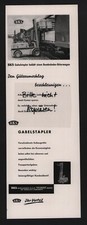 VELBERT, Werbung 1960, BKS GmbH Transport-Hebegeräte Gabelstapler