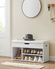 Schuhschrank Schuhbank  Schuhregal mit Sitzkissen Sitztruhe Schuhablage LHS30W