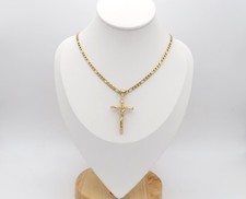 Gold Crucifix Necklace for