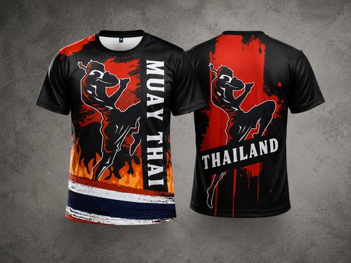 Muay thai trainingsshirt l - trainingsshirt, gr.