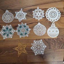 Jittenmeier 10 edlen Stick-Designs Kartenschmuck Baumschmuck Zierrahmen  neu QVC