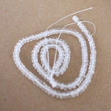 4 mm Bergkristall  Edelstein Strang 38 cm I Natur, linsen( Strang-88)