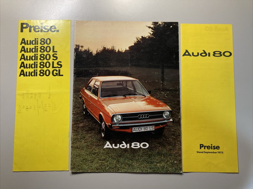 1975 audi prospekt 2x - audi, 80