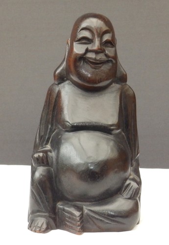 Holzfigur buddha höhe - holzfigur, ca.