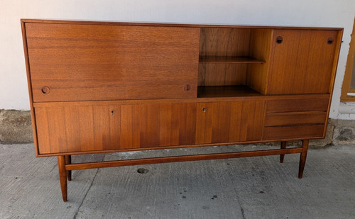 60er teak sideboard - sideboard, vintage