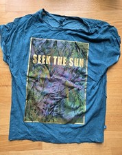 T-Shirt, Loose Fit, QS by S.Oliver, Gr.S, wie Neu, türkis/bunt/gold