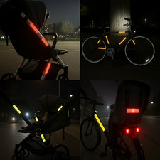 Reflektoren Aufkleber 5 Stück reflektierend Fahrrad Kinderwagen selbstklebend