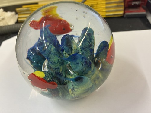 Glaskugel groß mit - , fischen